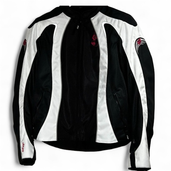 SHIFT Jackets & Blazers - SHIFT Women’s Black and White Padded Motorcycle Jacket Size Large